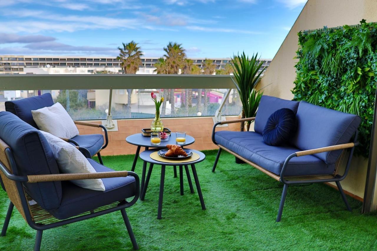 'Cap Confession' - Naturiste - Sea View - Beach - Parking -Air Conditionaire Agde Exteriör bild